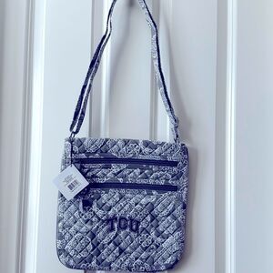 TCU Vera Bradley Triple Zip Hipster Crossbody NWT